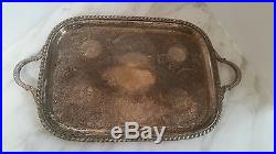 Vintage Sheffield Silver Co. Silverplated Copper Serving Tray