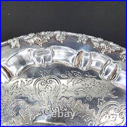 Vintage Sheffield Silver Plate Drinks Tray Hallmarked 10 inches