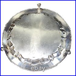 Vintage Sheffield Silver Plate Drinks Tray Hallmarked 10 inches