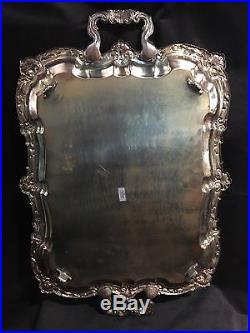 Vintage Sheffield Silver Plate Large 27.5 Handled Tray-A Reed & Barton Co. USA