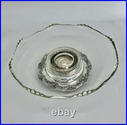 Vintage Sheffield Silver Plated Pedestal Tray Footed Cake Plate Centerpiece