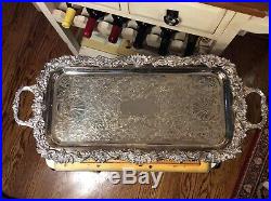 Vintage Sheffield Silverplate 21.5 Serving/cocktail Tray USA