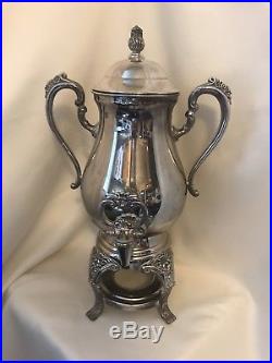 Vintage Sheffield silver plate coffee urn