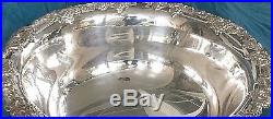 Vintage Sheridan LTD Silver-plated Punch Bowl & Round Tray Grape Leaf Embossed