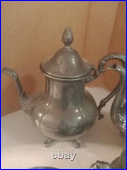 Vintage Sheridan Silver Plate Coffee/Tea Service, Sugar, Creamer And Extra Sugar