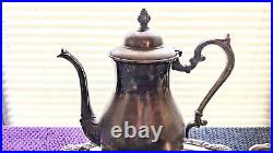 Vintage Sheridan Silver Plate Dolphin Footed 4 Piece Tea Set