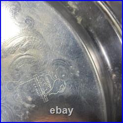 Vintage Sheridan Silver Plate Ornate Round Trophies Nascar short track