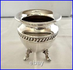 Vintage Sheridan Silver Plate Tea & Coffee Service 5 pc Set, Silver On Copper