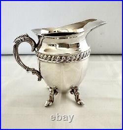 Vintage Sheridan Silver Plate Tea & Coffee Service 5 pc Set, Silver On Copper