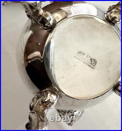 Vintage Sheridan Silver Plate Tea & Coffee Service 5 pc Set, Silver On Copper