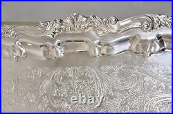 Vintage Sheridan Victorian Silver Plated Large Twin Handle Serving Platter Tray