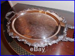 Vintage, Sheridan, Wonderful Silver on Copper Serving Tray. Oval. Beautiful