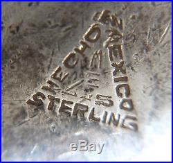 Vintage Signed Mexico 925 Sterling Silver Rose Gold Plate Belt Buckle 3 pc Set