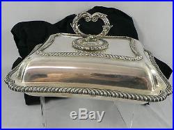 Vintage Silver Entre Casserole Serving Dish Two in One, Top Converts to Dish