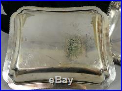 Vintage Silver Entre Casserole Serving Dish Two in One, Top Converts to Dish