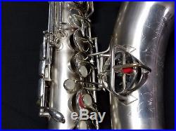 Vintage Silver Plate 1929 Conn Alto Saxophone Elkhart Ind- Completely Restored