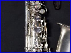 Vintage Silver Plate 1929 Conn Alto Saxophone Elkhart Ind- Completely Restored