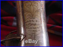 Vintage Silver Plate C Melody C G Conn Ltd Elkhart Indiana 1917