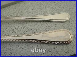 Vintage Silver Plate Canteen Cutlery 8 Setting Bead Pat 75 pcs Knives Fork Spoon