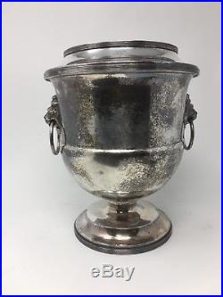 Vintage Silver Plate Champagne Wine Cooler Ice Bucket 10 Tall England- Libertas