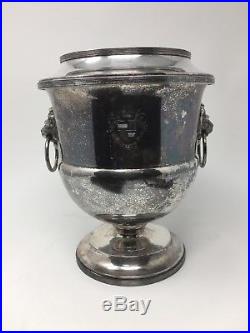 Vintage Silver Plate Champagne Wine Cooler Ice Bucket 10 Tall England- Libertas