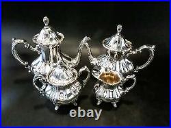 Vintage Silver Plate Coffee Tea Service Set Towle Grand Duchess Coffee