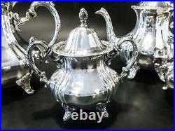 Vintage Silver Plate Coffee Tea Service Set Towle Grand Duchess Coffee