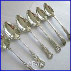 Vintage Silver Plate Cutlery 6 Place Forks Knives Spoons 50 Pcs Kings Pat Viners