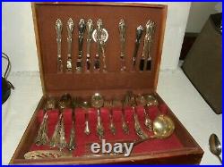 Vintage Silver Plate Flatware Set in 1949 Old South by Wm. Rodgers
