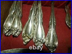 Vintage Silver Plate Flatware Set in 1949 Old South by Wm. Rodgers