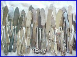 Vintage Silver Plate Flatware Silverware Butter Knives Craft Grade Lot of 150