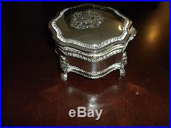 Vintage Silver Plate Jewelry Box