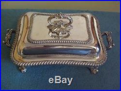 Vintage Silver Plate Matched Pair Entree Dishes C1880 With Warmers