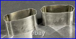 Vintage Silver Plate Napkin Rings In Original Box Engraved Madame & Monsieur