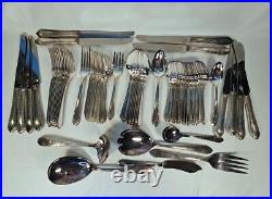 Vintage Silver Plate Oneida Madelon Oneida Flatware Set 78 pieces