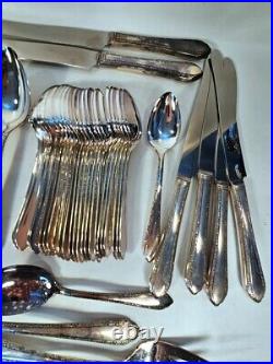 Vintage Silver Plate Oneida Madelon Oneida Flatware Set 78 pieces