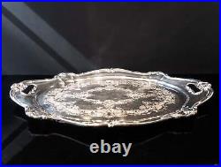 Vintage Silver Plate Oval Serving Tray Chantilly By Gorham