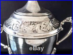 Vintage Silver Plate Samovar Urn Coffee Tea Warmer Hot Water Dispenser And Burne