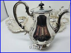 Vintage Silver Plate Tea Coffee Set With Tray 8 pieces marked Marlboro