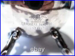 Vintage Silver Plate Tea Set Coffee Service Hibiscus FB Rogers 1960