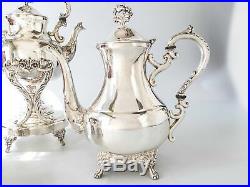 Vintage Silver Plate Tea Set Coffee Service With Tilting Pot Michael C Fina NY