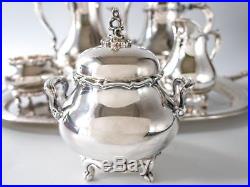 Vintage Silver Plate Tea Set Coffee Service With Tray Reed Barton Provincial
