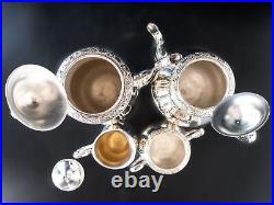 Vintage Silver Plate Tea Set Community Queen Bess