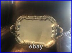 Vintage Silver Plate Tray Trade Mark Crown 1883 FB Rodgers Silver Co. 6377