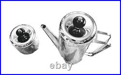 Vintage Silver Plated Art Deco Style Coffee Pot & Sugar Bowl