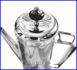 Vintage Silver Plated Art Deco Style Coffee Pot & Sugar Bowl