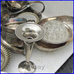 Vintage Silver Plated Boat Candlestick Tray Dishes Coffee Pot Jug Cutlery etcx95