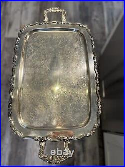 Vintage Silver Plated Butlers Tray Oneida