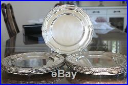 Vintage Silver Plated Dishes/Plates 11 Dragohead Hallmark Lot of 12