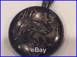 Vintage Silver Plated Dry As A Fish Round Flask Canteen 5¼ (#5599)